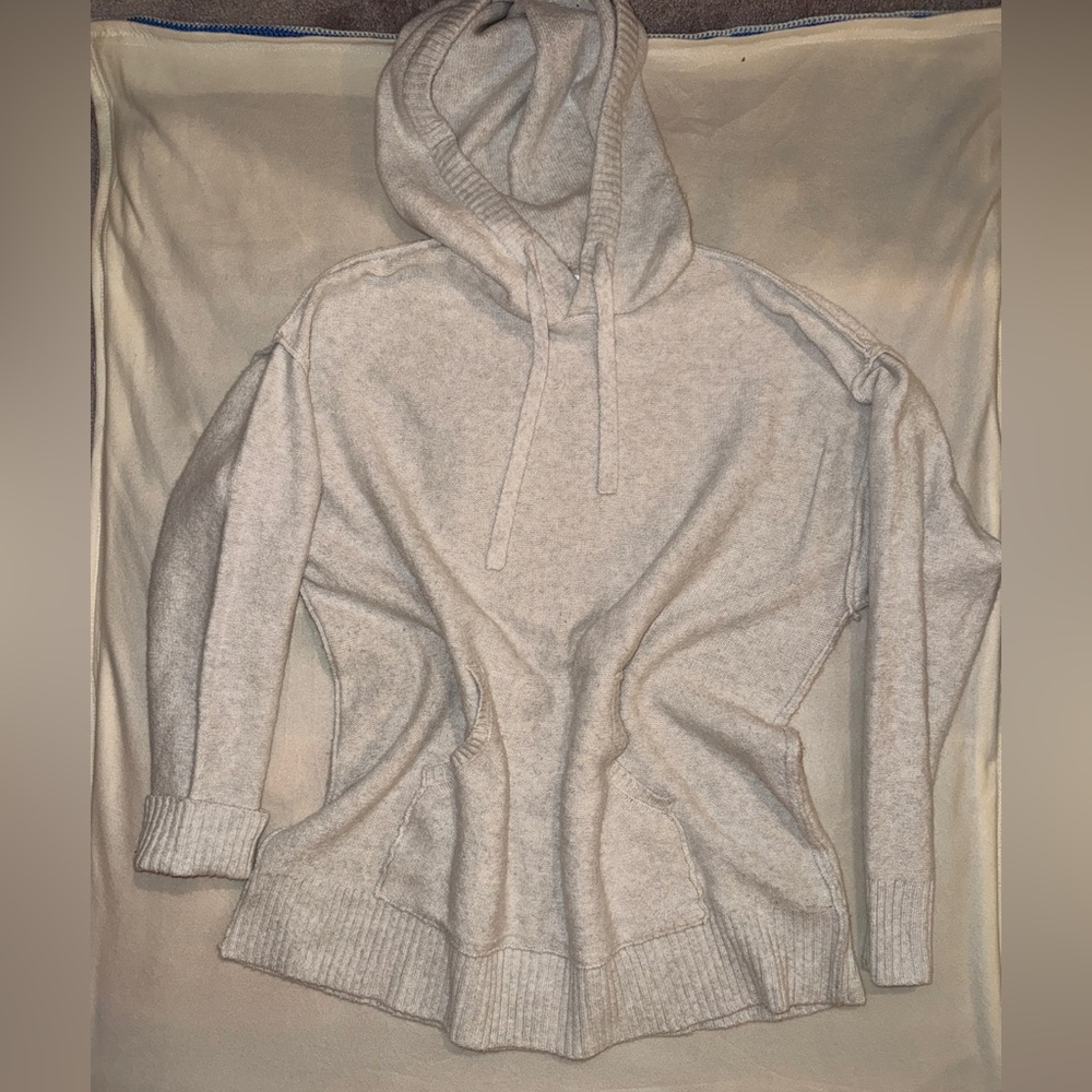 Cozy Gray Hooded Sweater Dress